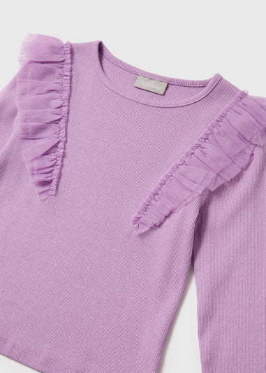 Girls Lilac Organza Top (7-13yrs)