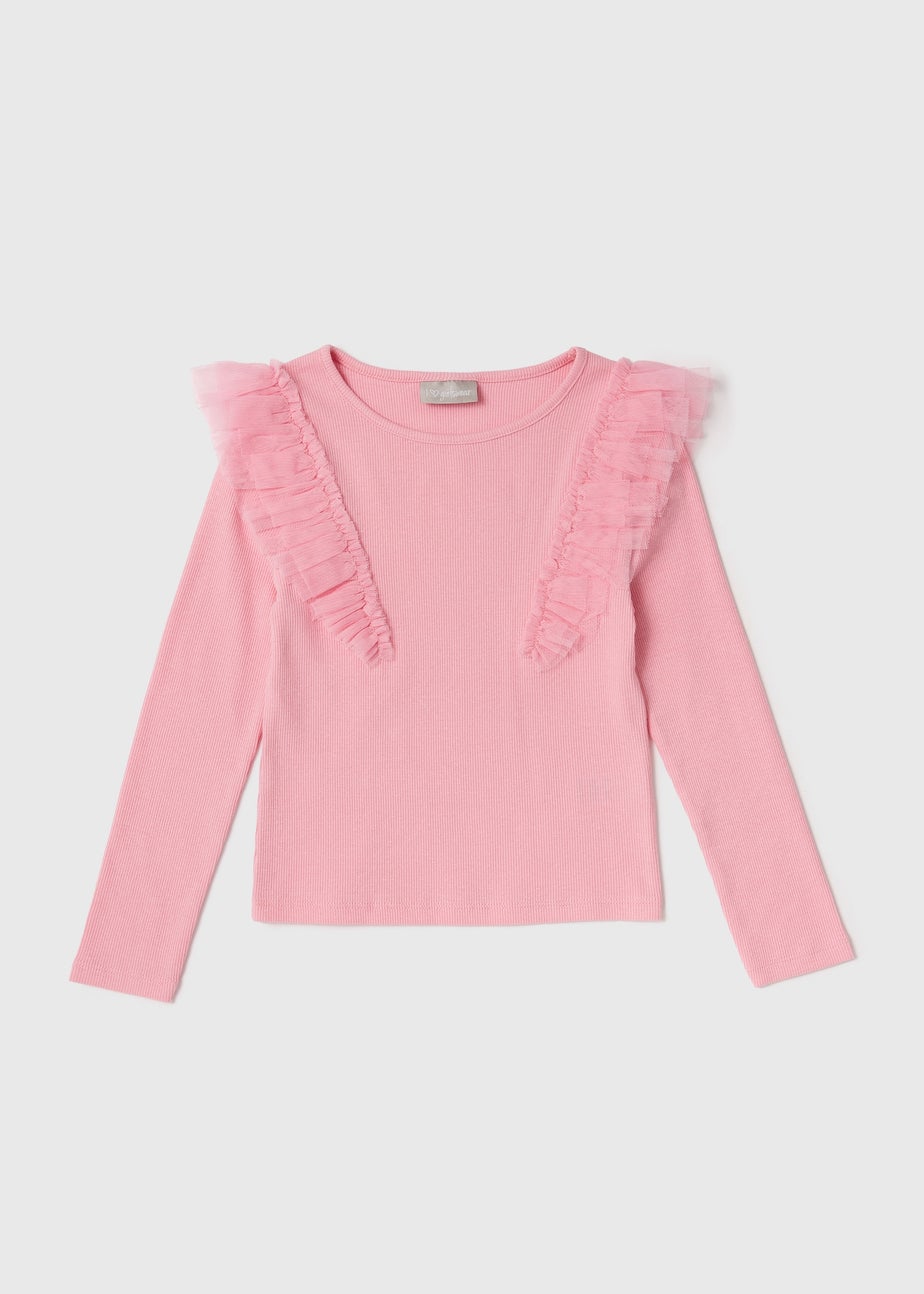 Girls Pink Organza Top (7-13yrs)