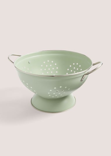 Green Metal Colander (24.5cmx15cm)