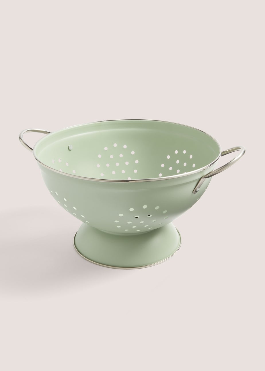 Green Metal Colander (24.5cmx15cm)
