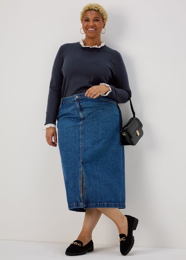 Navy Broderie 2 in 1 Top