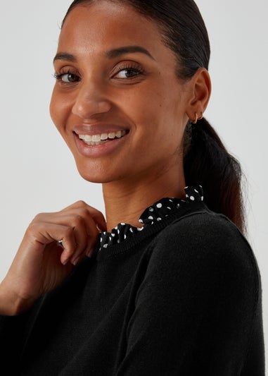 Black Spot Print 2 in 1 Jumper