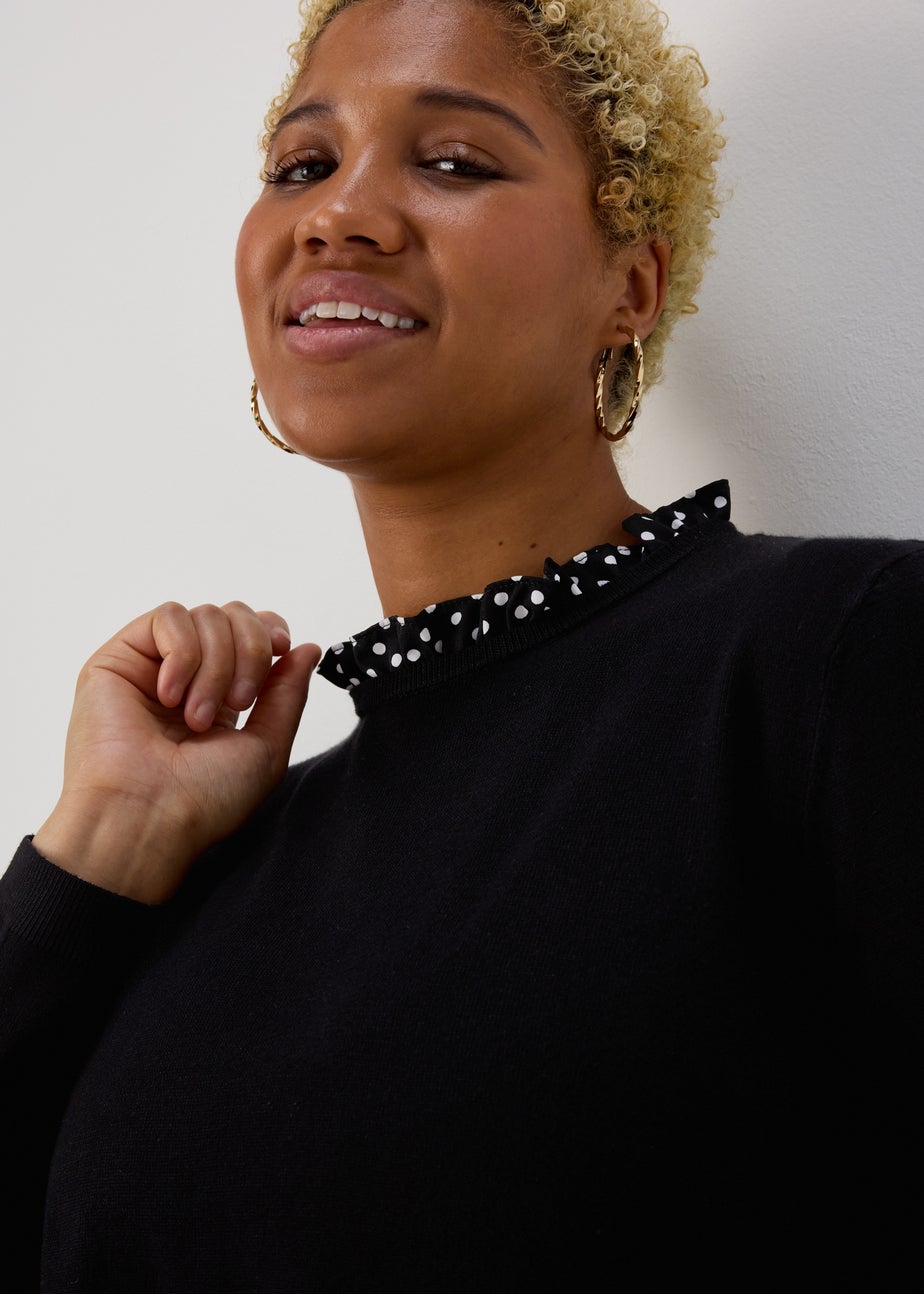 Black Spot Print 2 in 1 Jumper