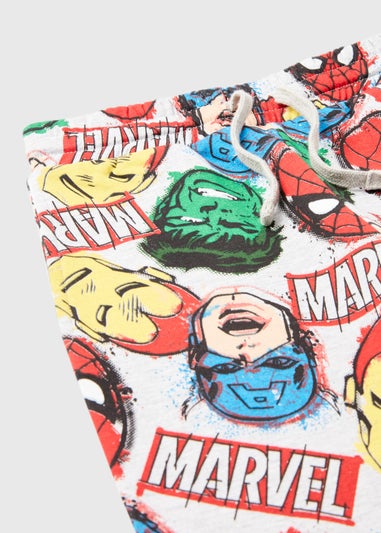 Boys Marvel Grey All Over Print Joggers (4-13yrs)