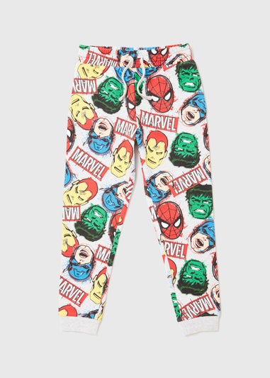 Boys Marvel Grey All Over Print Joggers (4-13yrs)