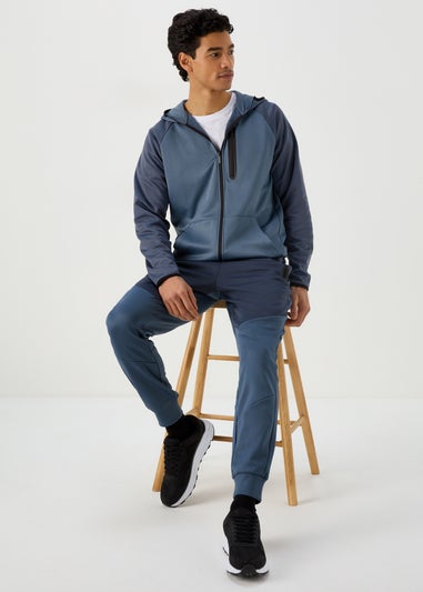 US Athletic Blue Bonded Fleece Joggers