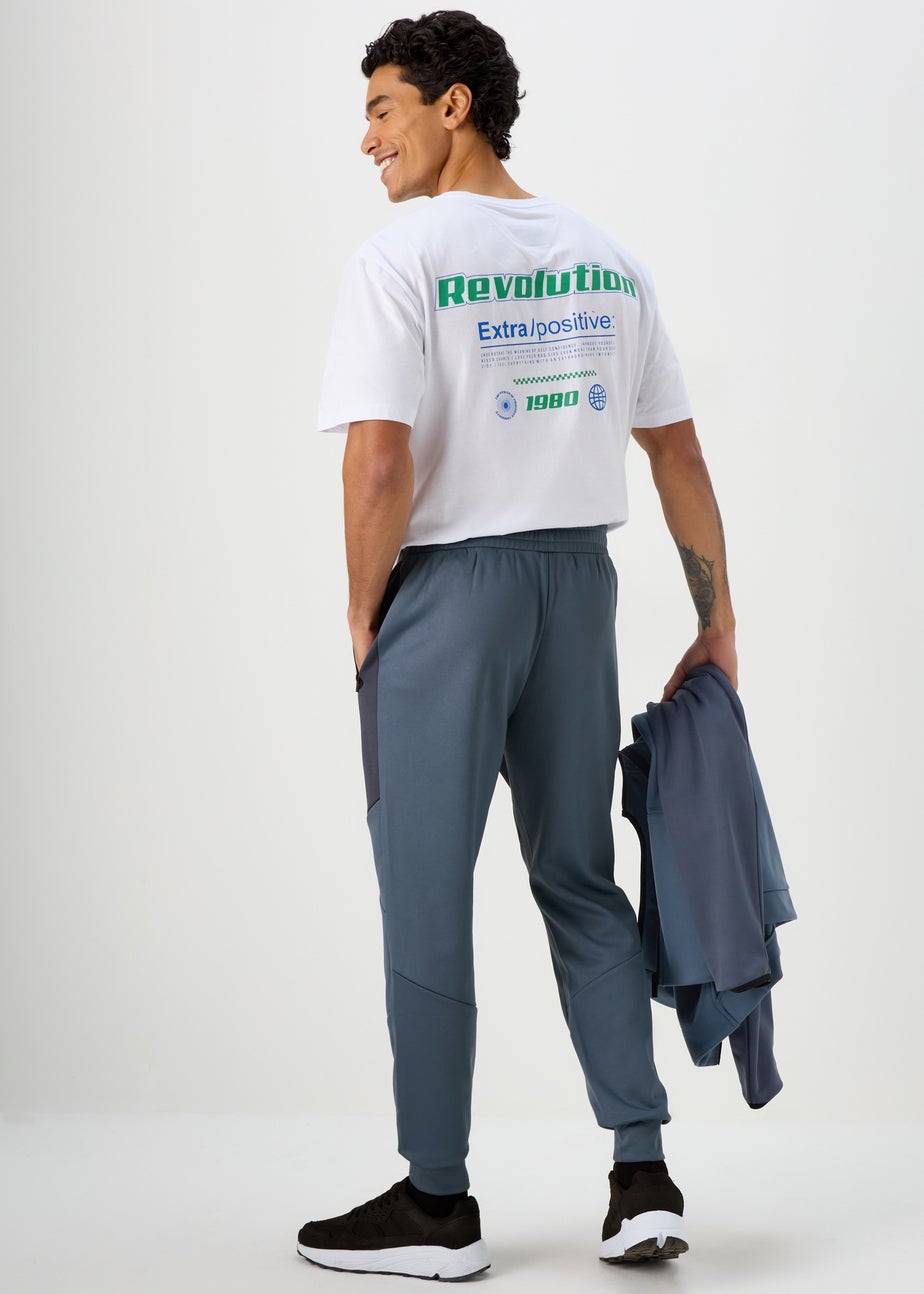 US Athletic Blue Bonded Fleece Joggers