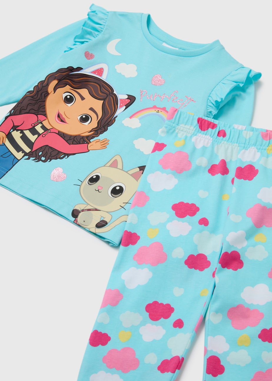 Girls Gabbys Doll House Blue Pyjama Set