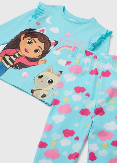 Girls Gabbys Doll House Blue Pyjama Set