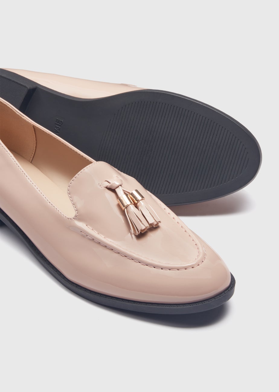 Nude Patent Tassel Loafers