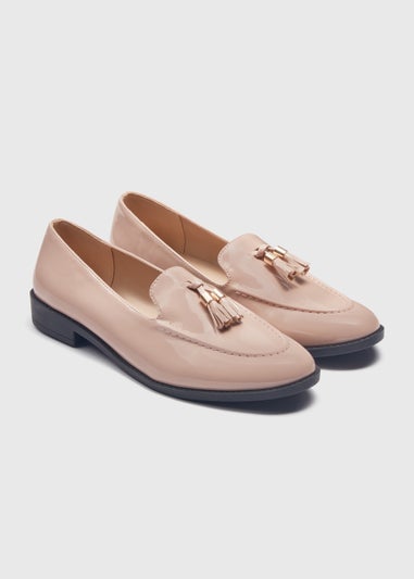 Nude Patent Tassel Loafers
