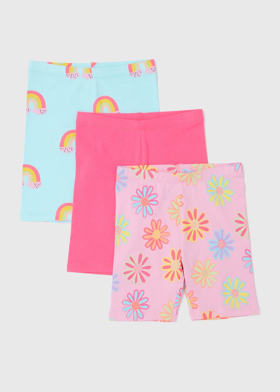 3 Pack Girls Holiday Cycle Shorts (1-7yrs)