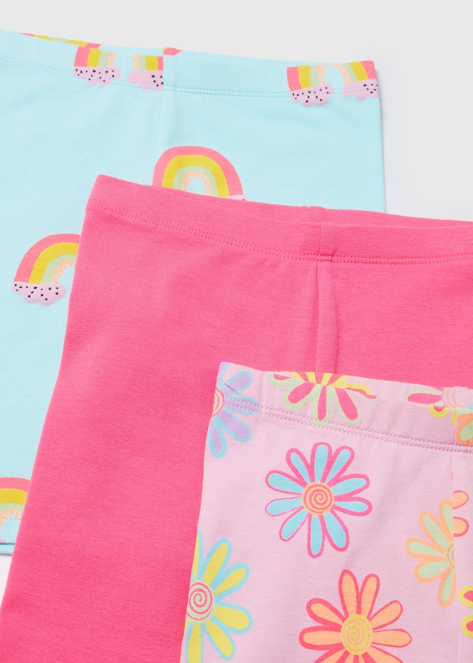 3 Pack Girls Holiday Cycle Shorts (1-7yrs)