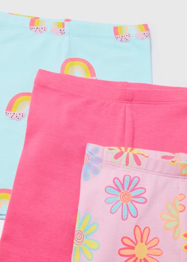 3 Pack Girls Holiday Cycle Shorts (1-7yrs)