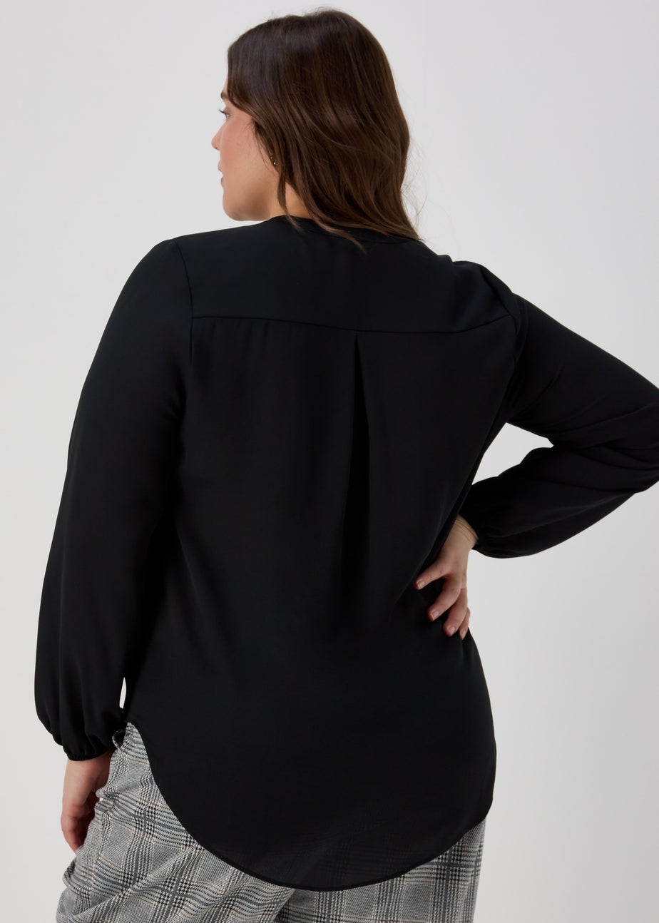 Et Vous Black Zip Up Blouse