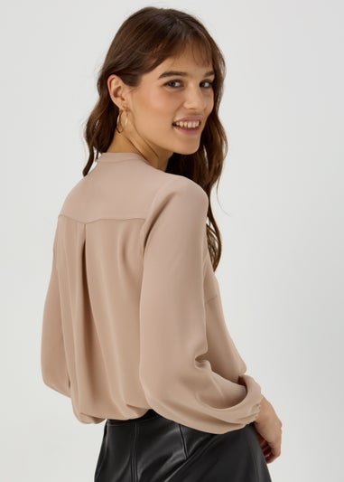 Et Vous Nude Zip Up Blouse