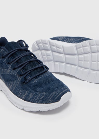 Navy Mesh Running Trainers