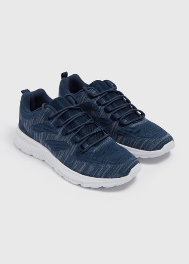 Navy Mesh Running Trainers