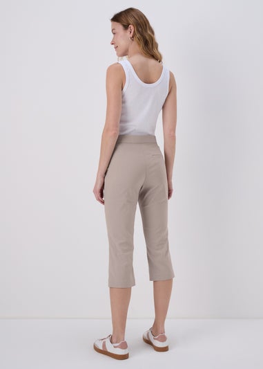 Stone Bengaline Crop Trousers