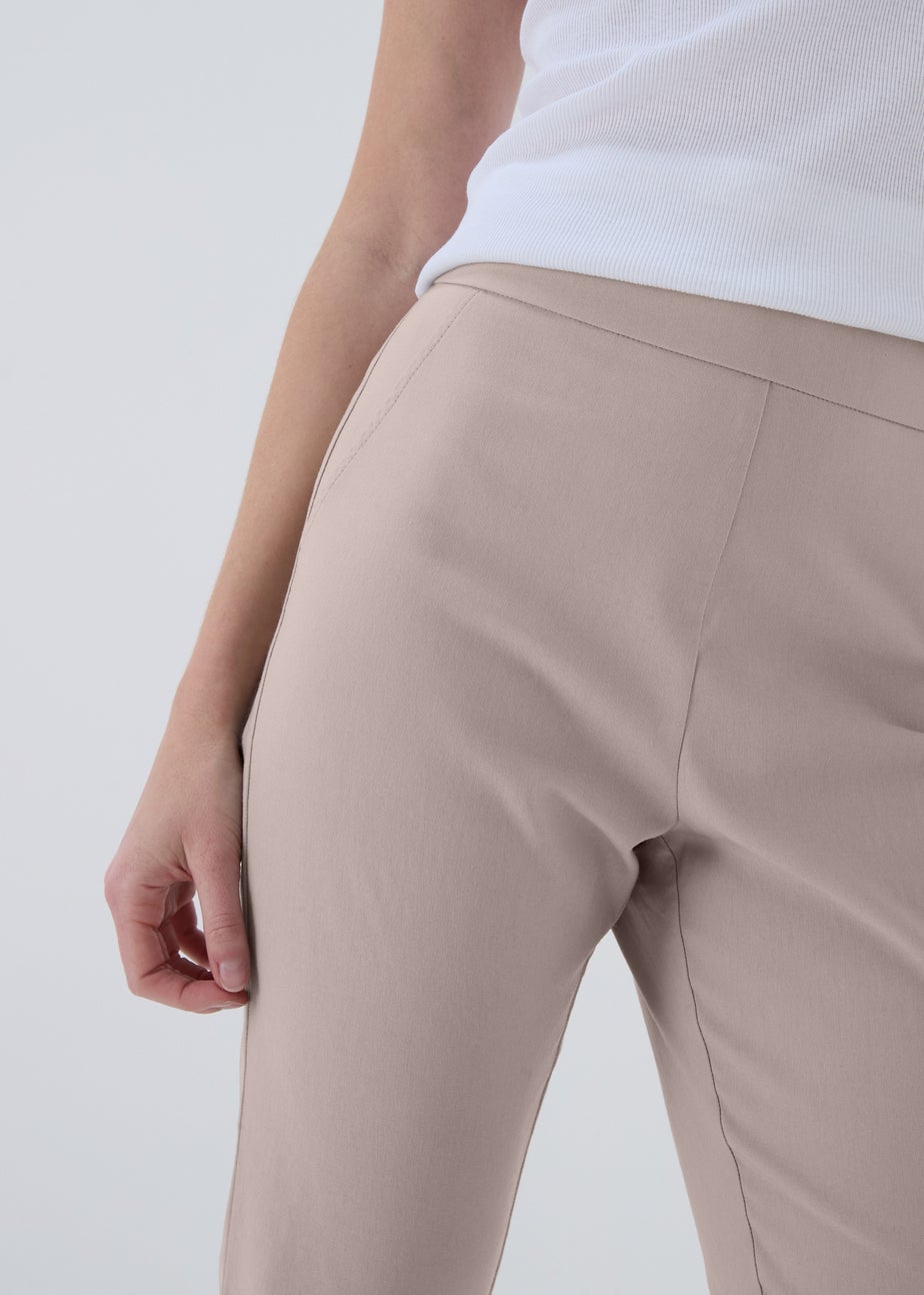 Stone Bengaline Crop Trousers