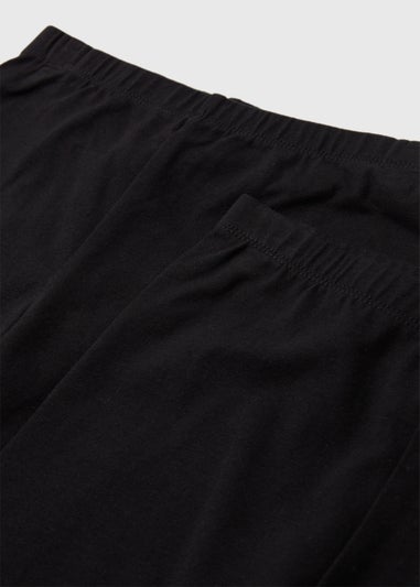 Girls Black 2 Pack Leggings (1-7yrs)