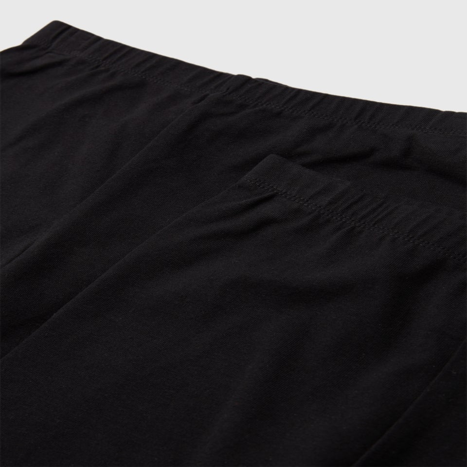 Girls Black 2 Pack Leggings (1-7yrs)