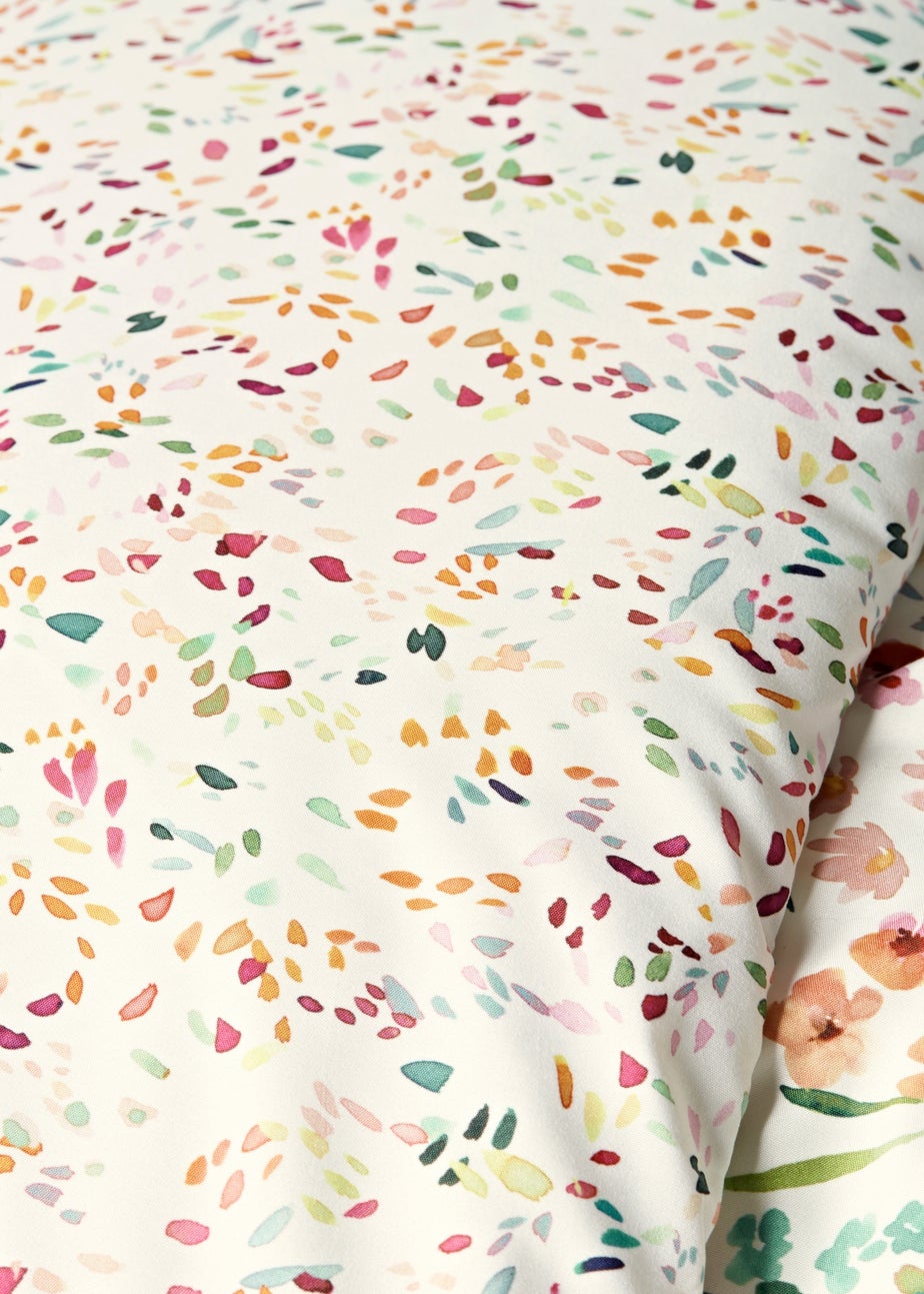 Multicoloured Watercolour Floral Duvet Set