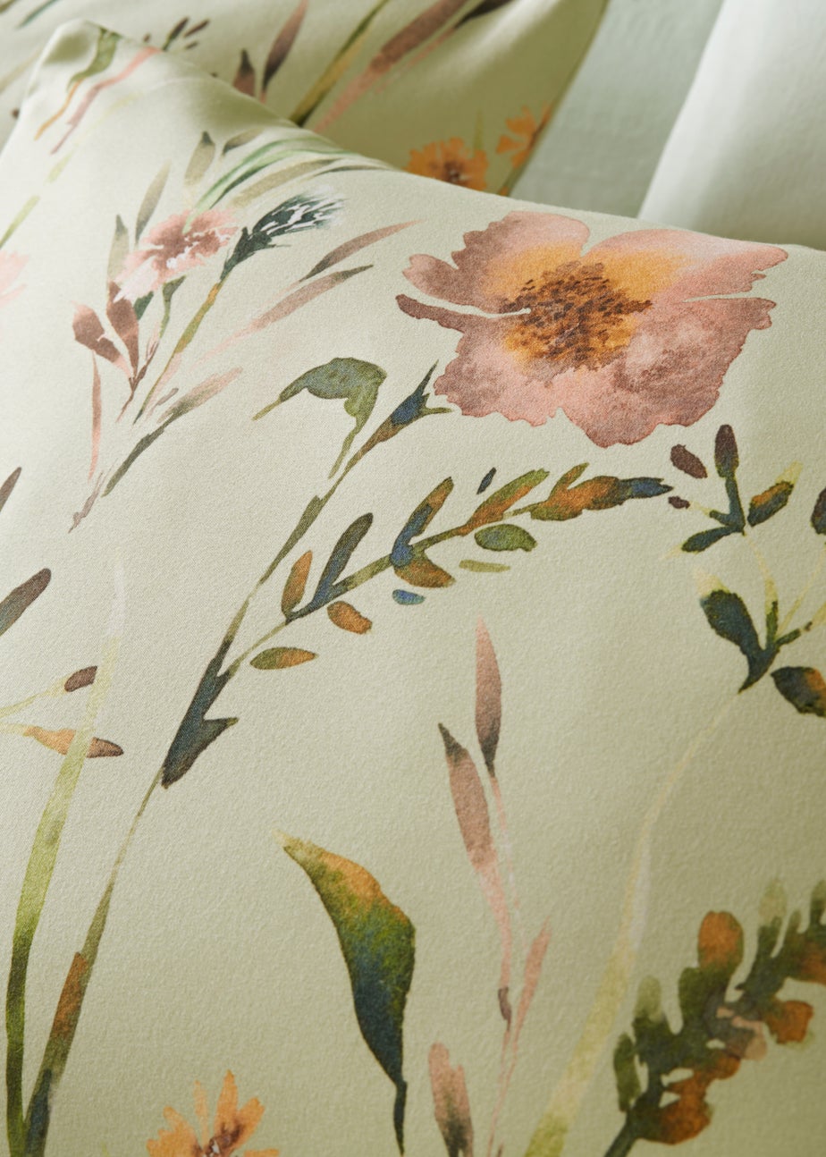 Green Floral Duvet Set