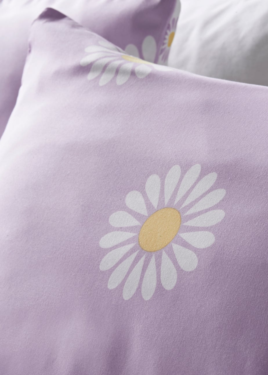Purple Daisy Print Duvet Set