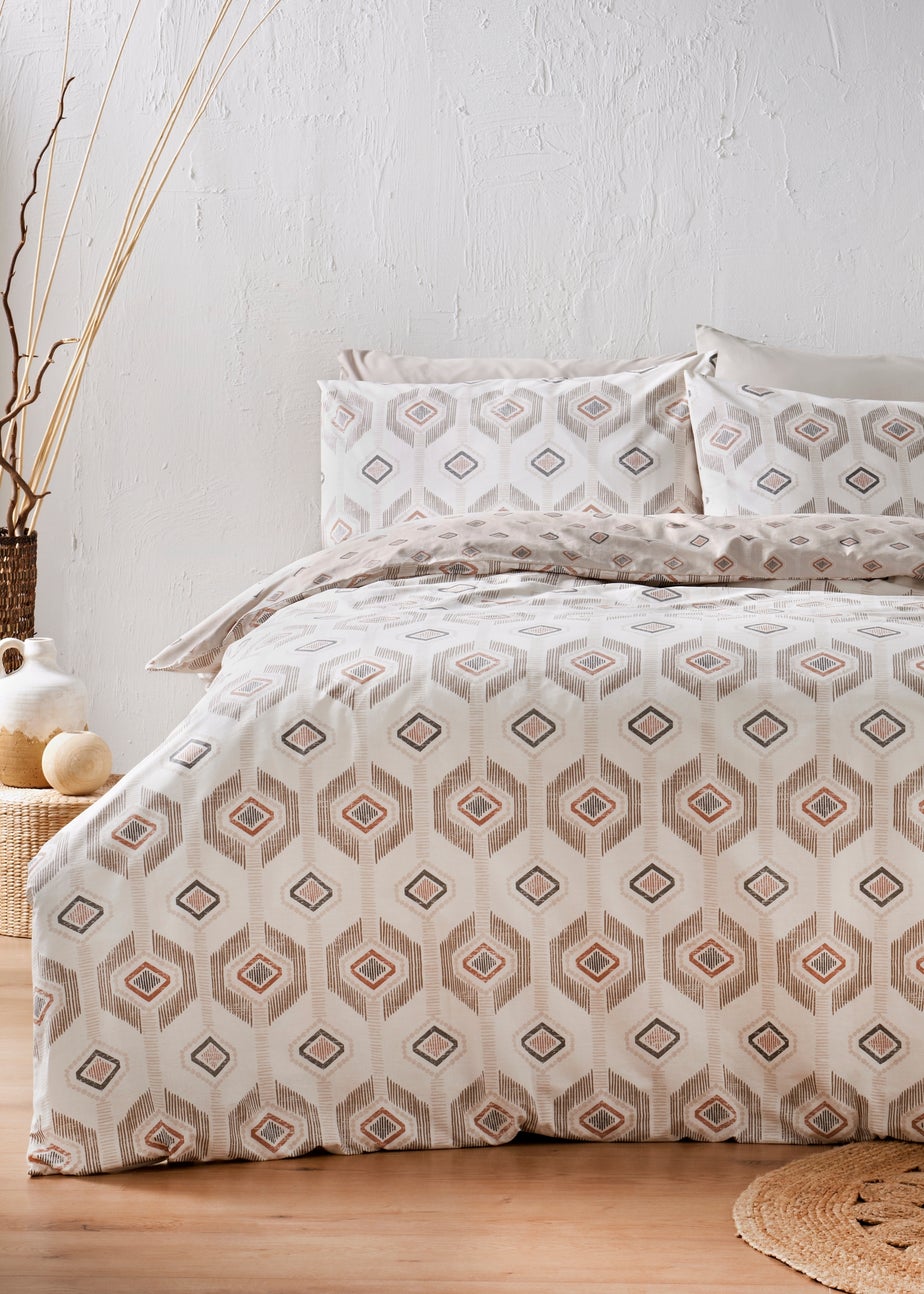 Cream Aztec Duvet Set