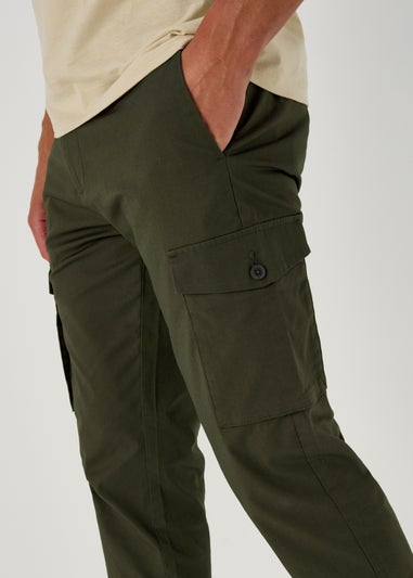 Khaki Smart Cargo Trousers