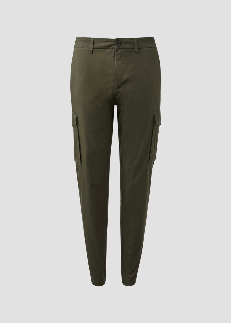 Khaki Smart Cargo Trousers