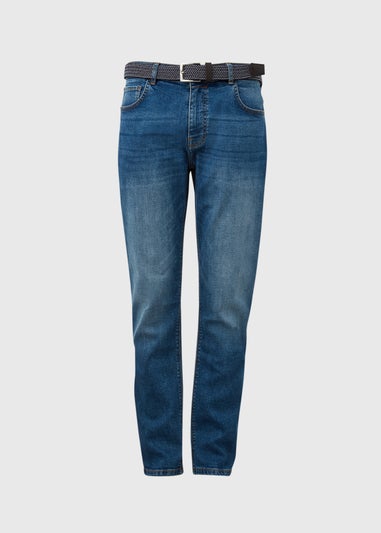 Lincoln Blue Belted Jeans