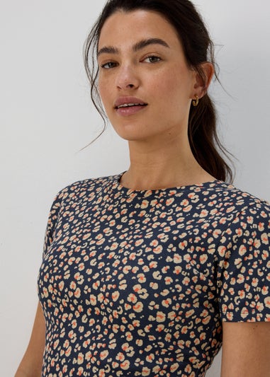 Navy Leopard Print Perfect T-Shirt