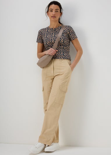 Navy Leopard Print Perfect T-Shirt