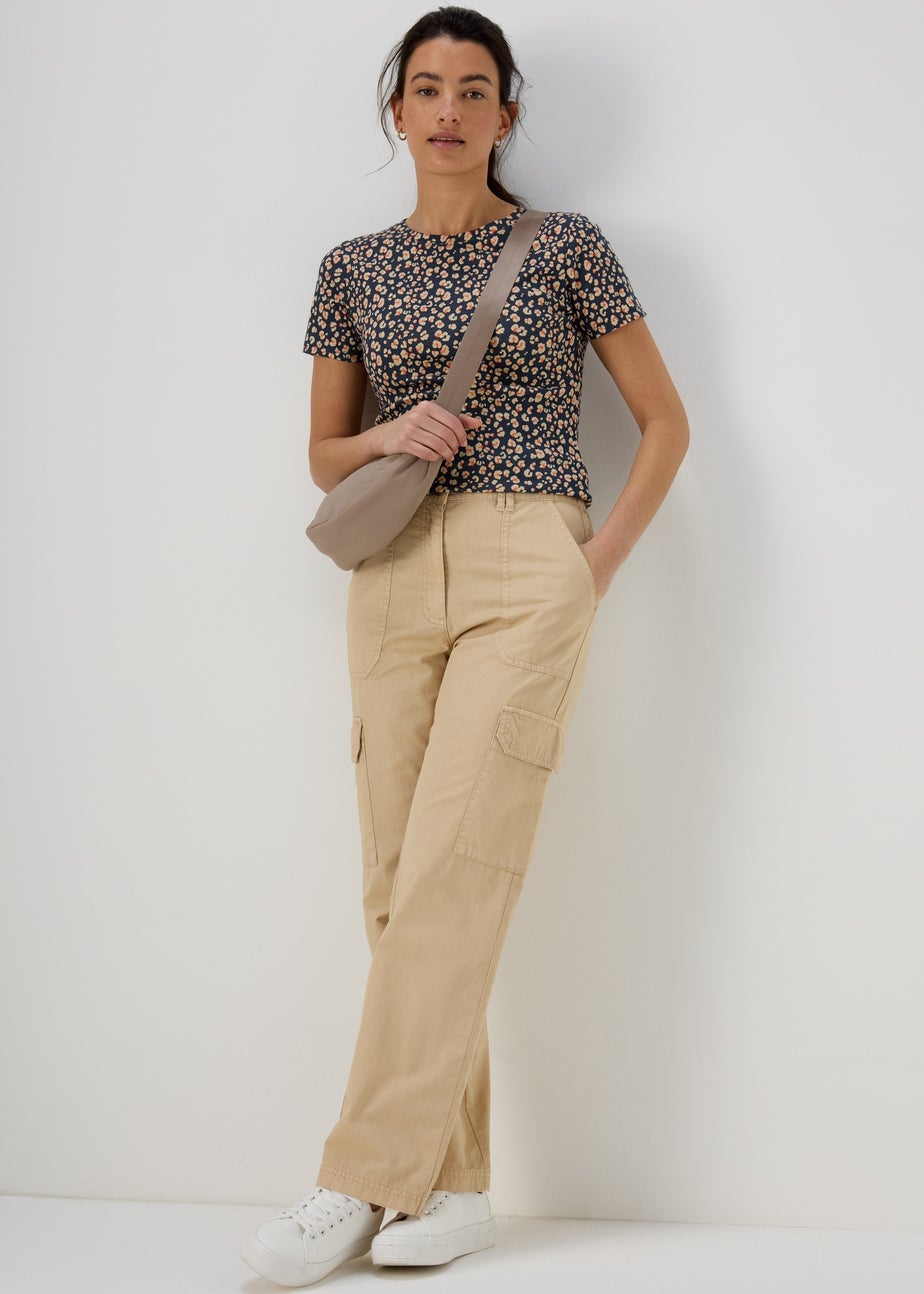 Navy Leopard Print Perfect T-Shirt