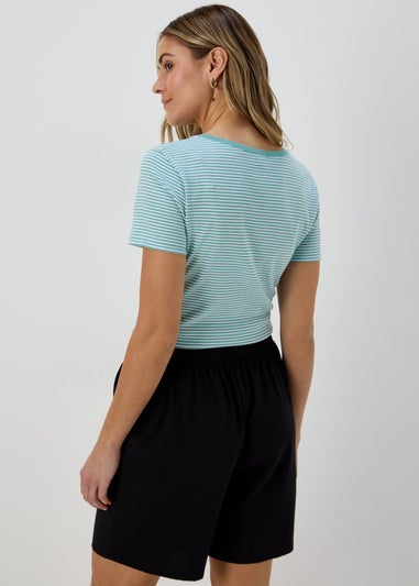 Aqua Stripe Perfect T-Shirt