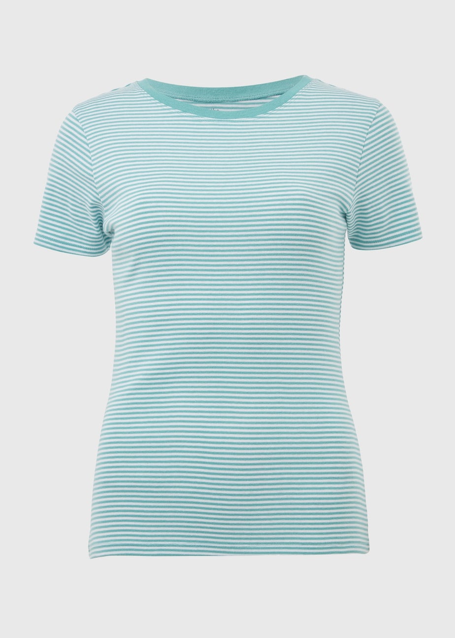 Aqua Stripe Perfect T-Shirt
