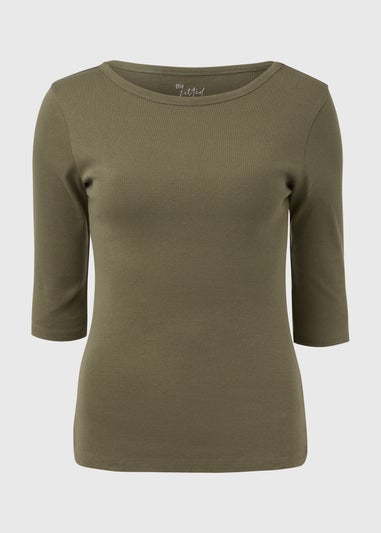 Khaki 3/4 Sleeve T-Shirt