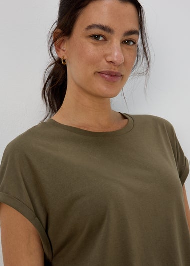 Khaki Longline T-Shirt