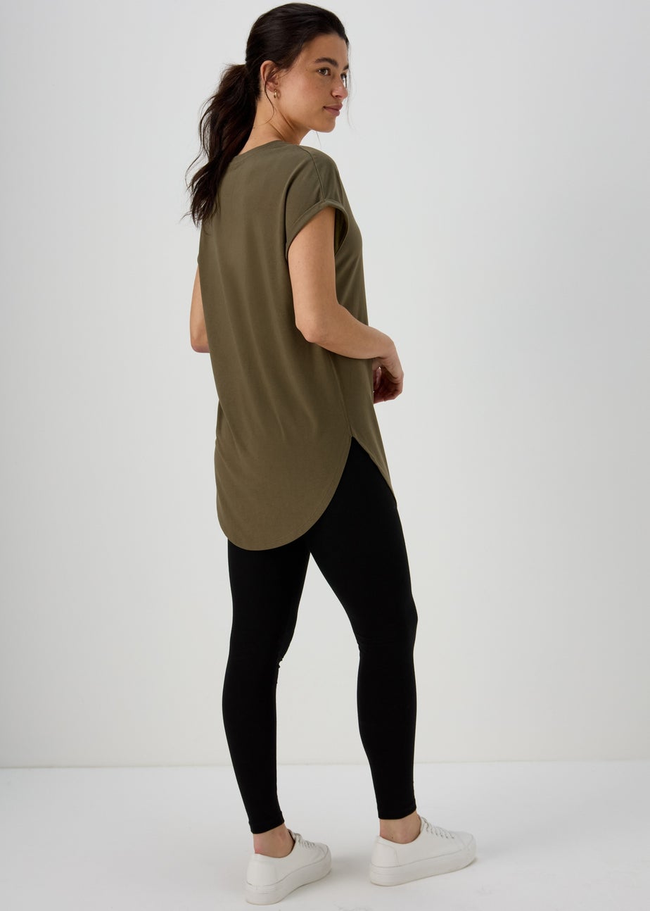 Khaki Longline T-Shirt