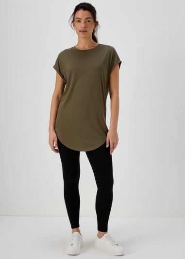 Khaki Longline T-Shirt