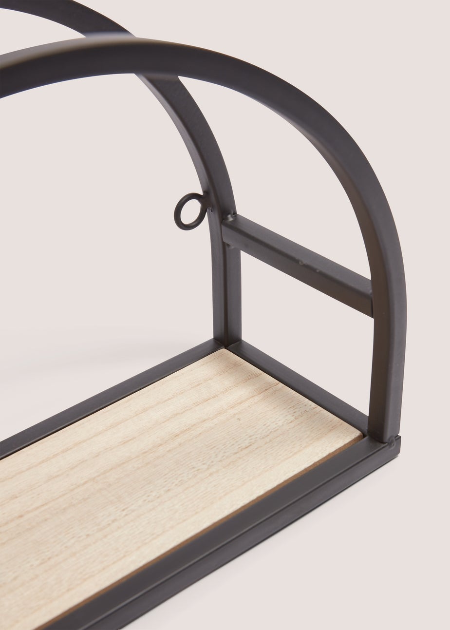 2 Rounded Metal Shelves (30cm x 30cm x 21.5cm)