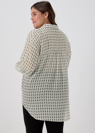 Et Vous Black Print Yoryu Blouse