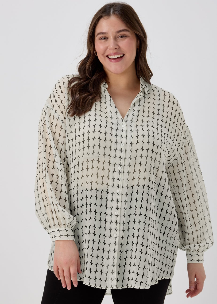 Et Vous Black Print Yoryu Blouse