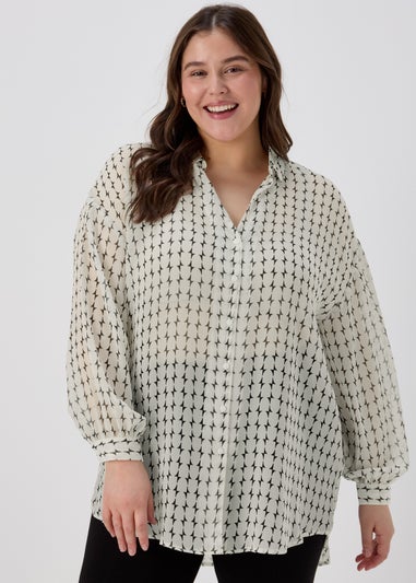 Et Vous Black Print Yoryu Blouse