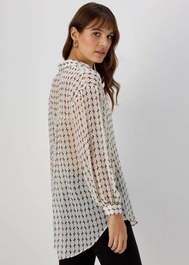 Et Vous Black Print Yoryu Blouse