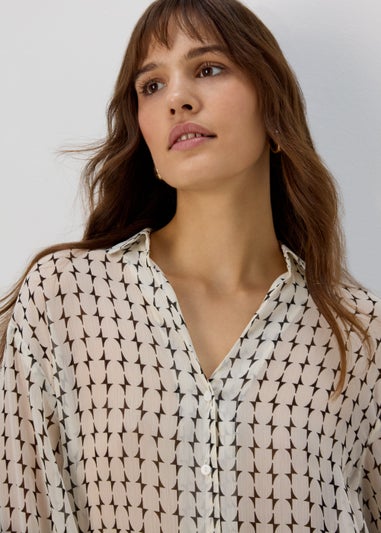 Et Vous Black Print Yoryu Blouse