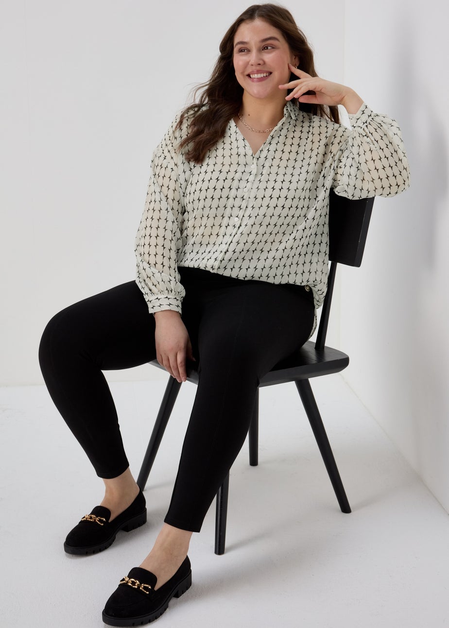 Et Vous Black Print Yoryu Blouse