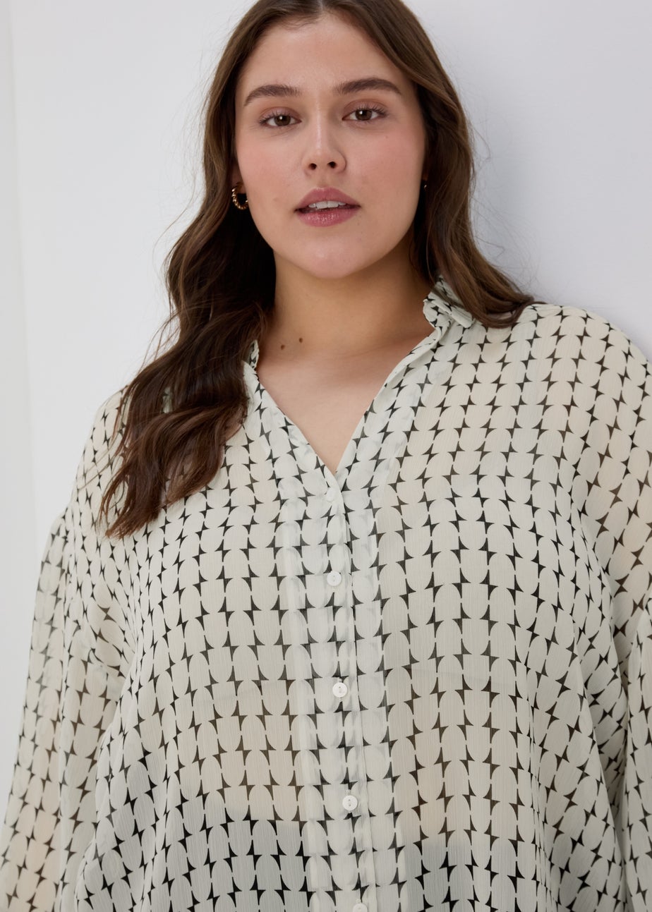 Et Vous Black Print Yoryu Blouse